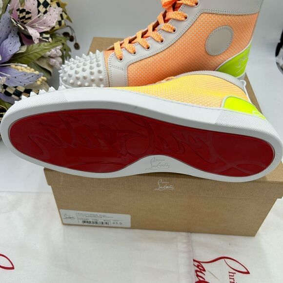 Men’s Christian Louboutin fun Lou spikes high tops size 43.5 made in Italy - Picture 6 of 11